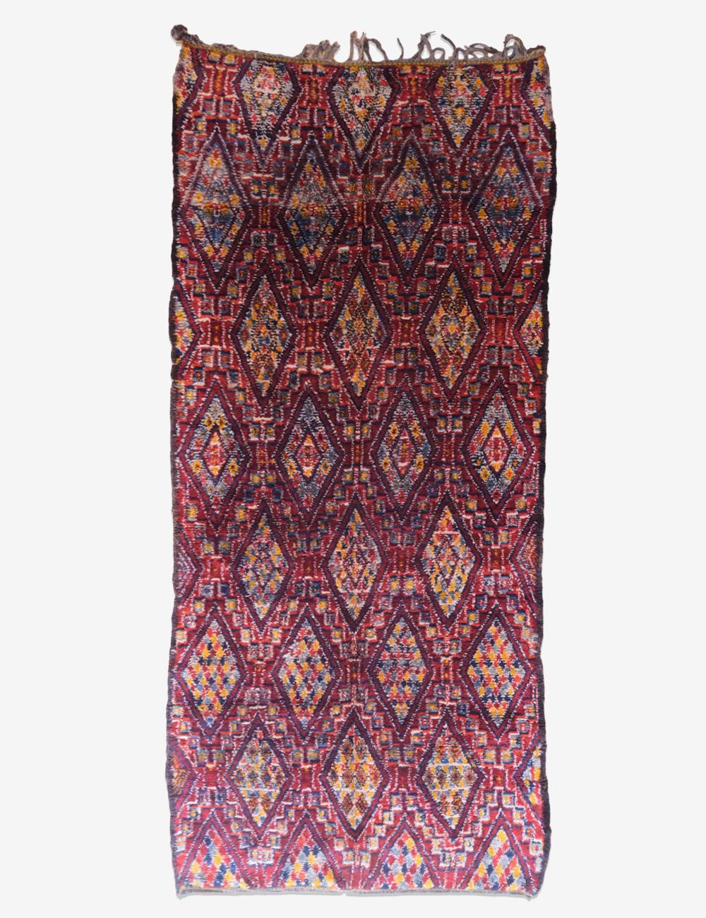 Hand-Knotted Moroccan Beni MGuild Rug 15.1 x 6.2 ft / 460 x 190 cm - Surcoma