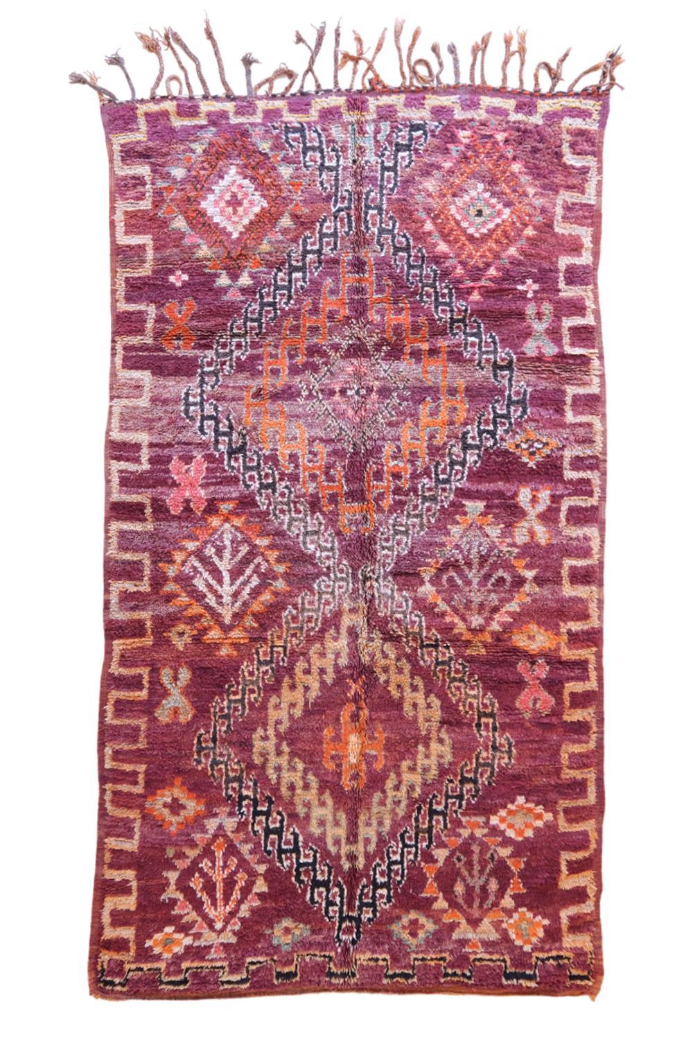 Moroccan Boujaad Wool Rug 10.5 x 5.8 ft / 321 x 177 cm - Surcoma
