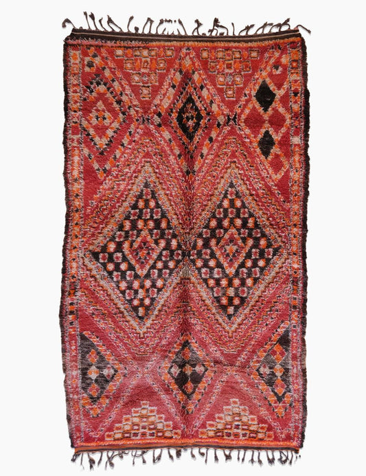 Authentic Vintage Moroccan Rug 12.5 x 6.8 ft / 382 x 209 cm - Surcoma