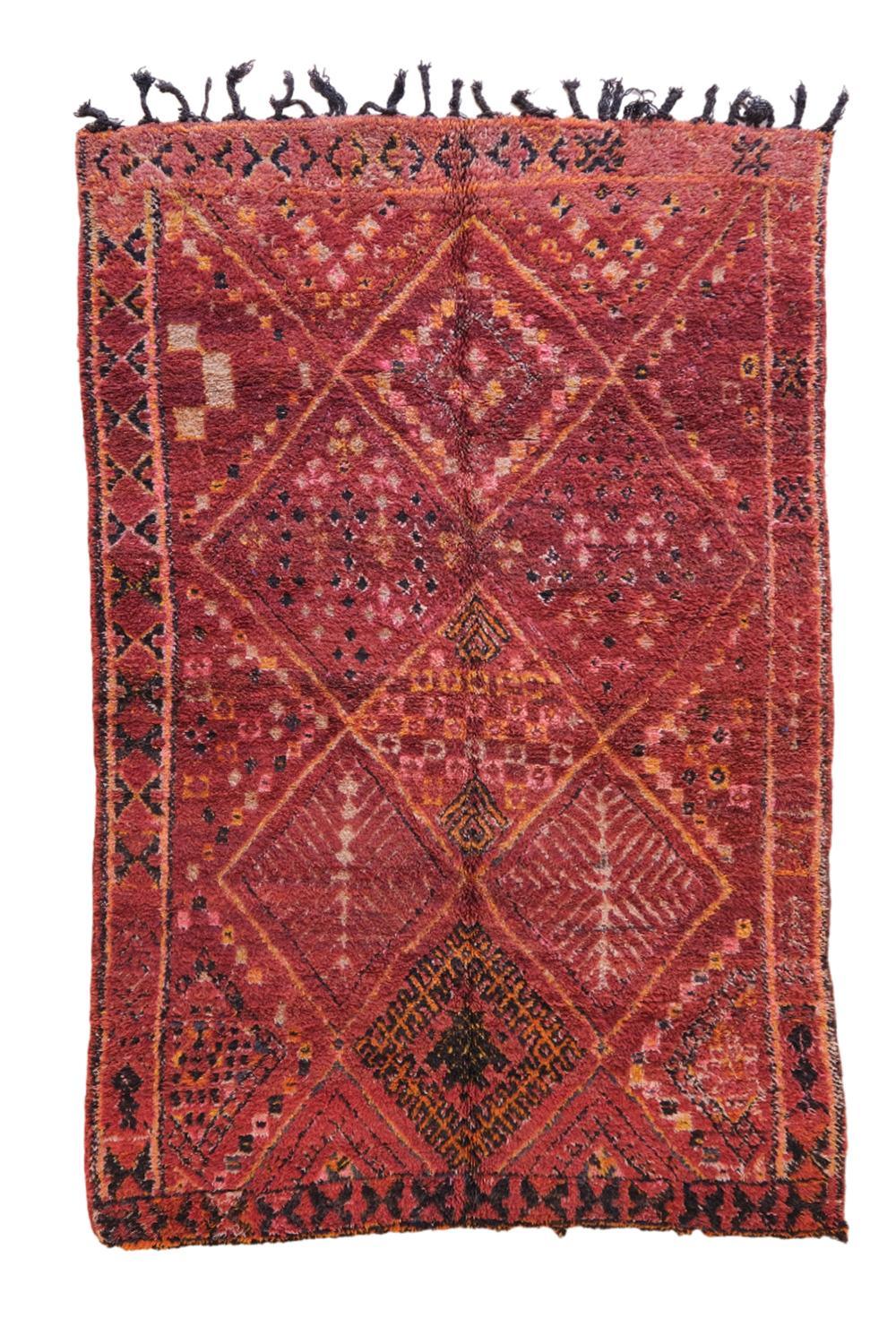Moroccan Beni M'Guild Wool Rug 10.1 x 6.5 ft / 307 x 198 cm - Surcoma