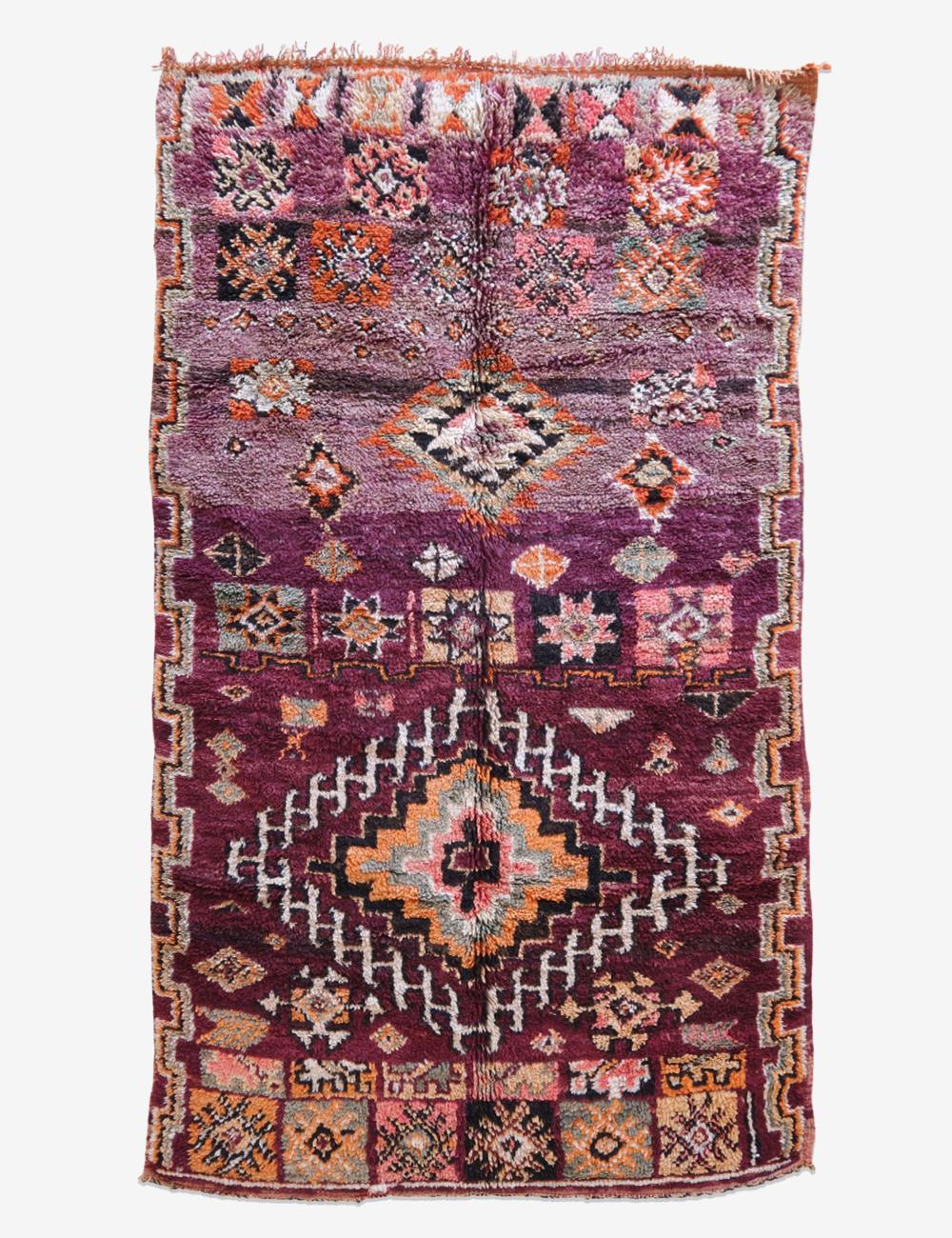 Moroccan Vintage Boujad Rug 9.1 x 5.2 ft / 278 x 159 cm - Surcoma