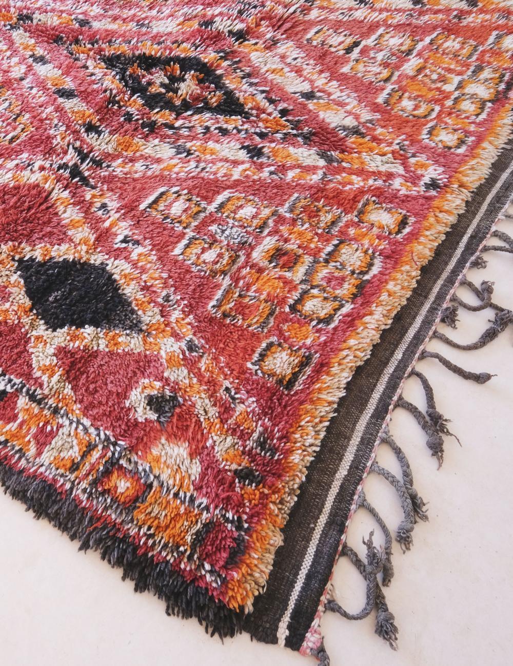 Authentic Vintage Moroccan Rug 12.5 x 6.8 ft / 382 x 209 cm - Surcoma