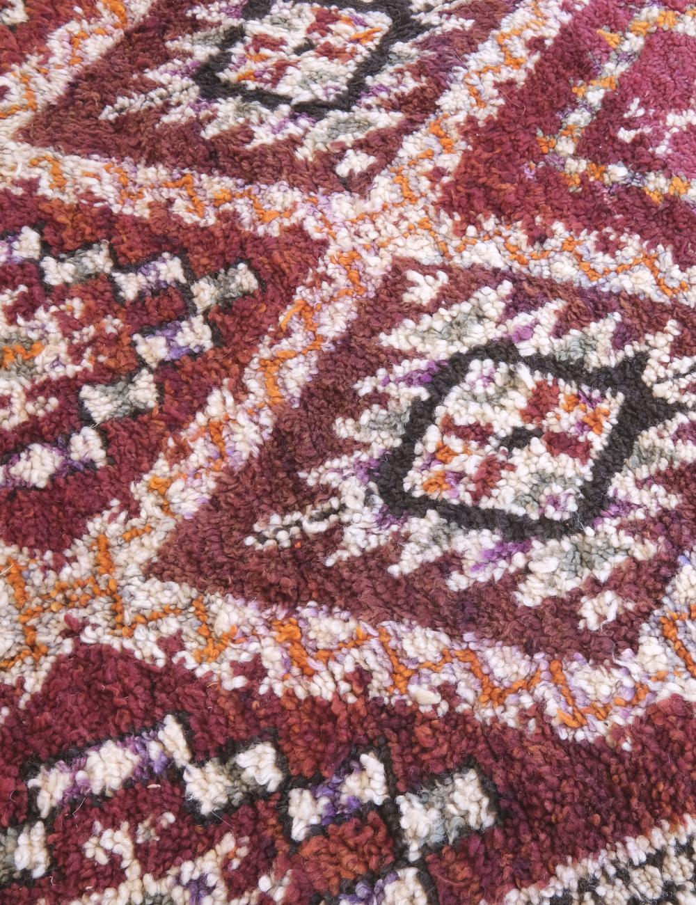 Vintage 1960s Moroccan Berber Rug 13.1 x 6.8 ft / 400 x 210 cm - Surcoma