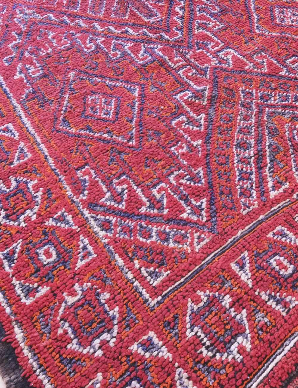 Red Moroccan Rug 10.6 x 5.9 ft / 322 x 180 cm - Surcoma