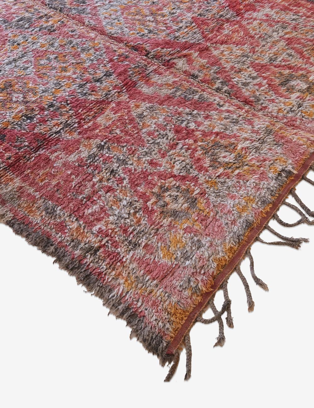 Red Moroccan Collectible Wool Rug 12.1 x 6 ft / 370 x 184 cm - Surcoma