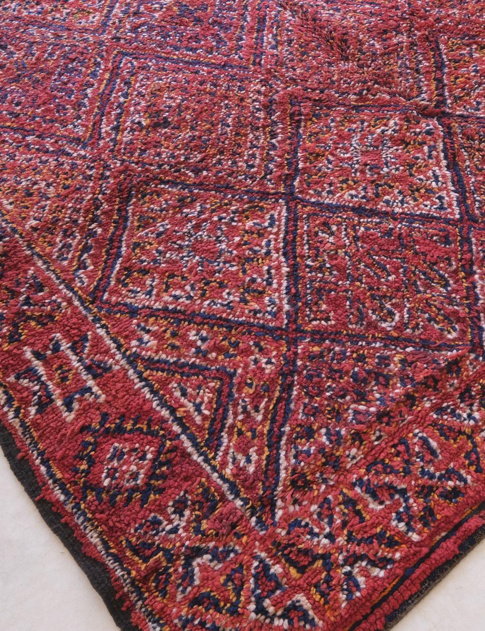 Moroccan Beni MGuild Red Rug 9.4 x 6.5 ft / 286 x 199 cm - Surcoma