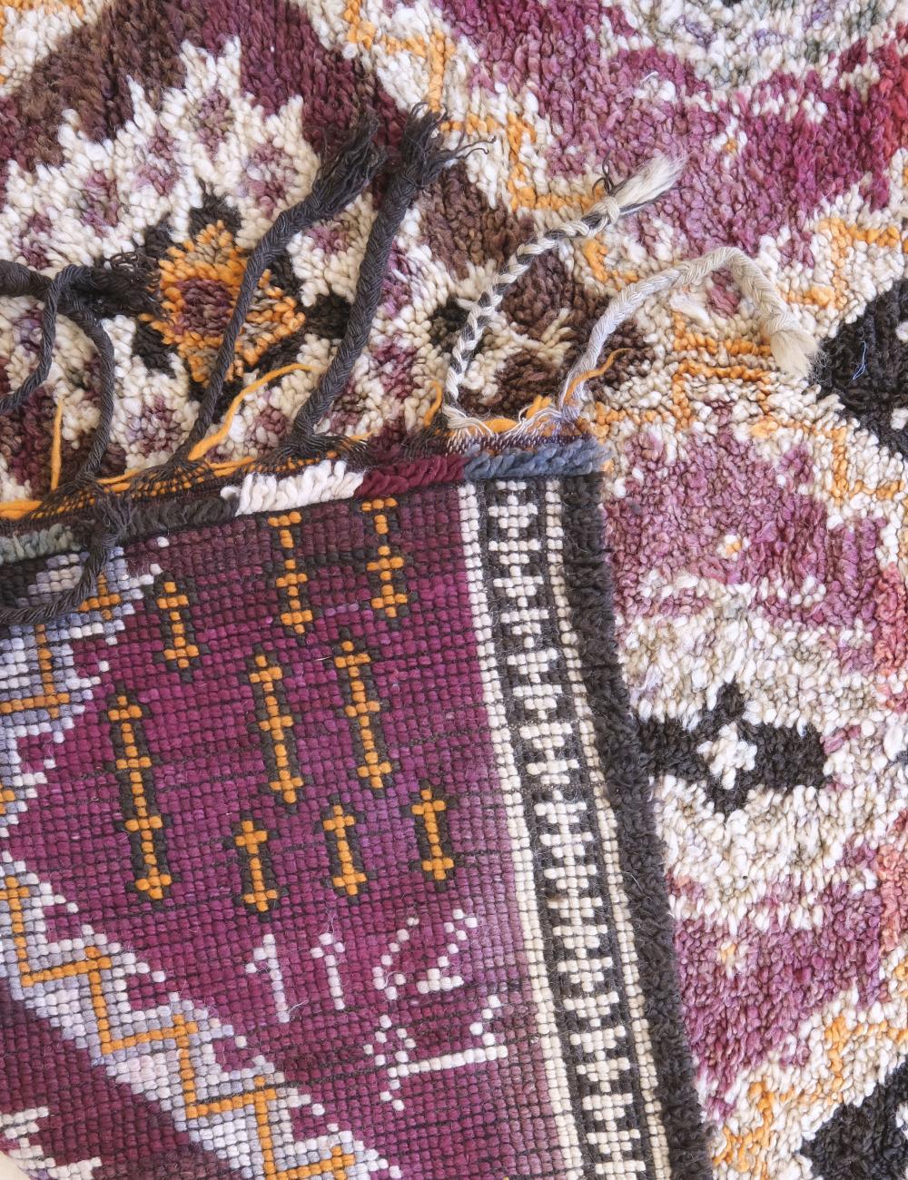 Vintage 1960s Moroccan Berber Rug 13.1 x 6.8 ft / 400 x 210 cm - Surcoma