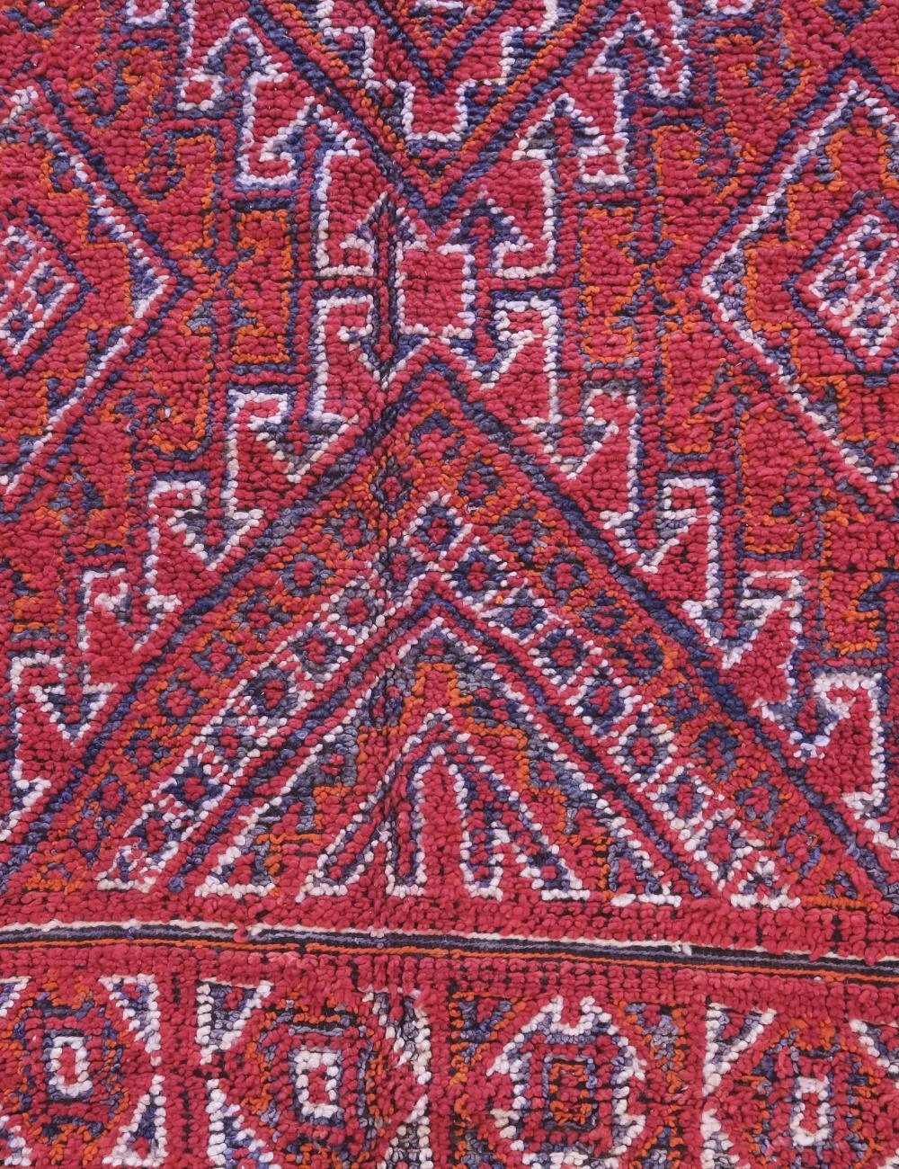 Red Moroccan Rug 10.6 x 5.9 ft / 322 x 180 cm - Surcoma
