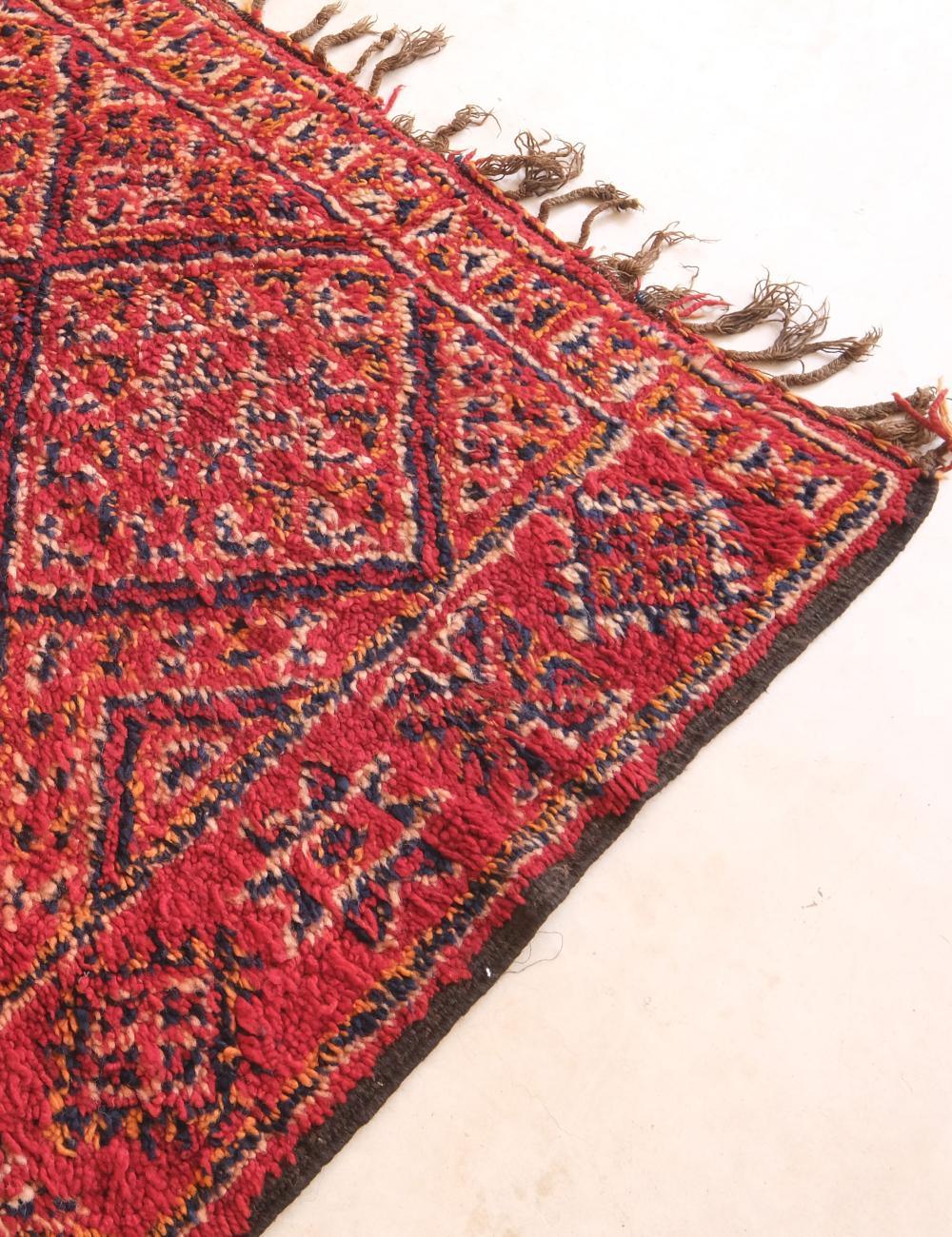 Moroccan Beni MGuild Red Rug 9.4 x 6.5 ft / 286 x 199 cm - Surcoma