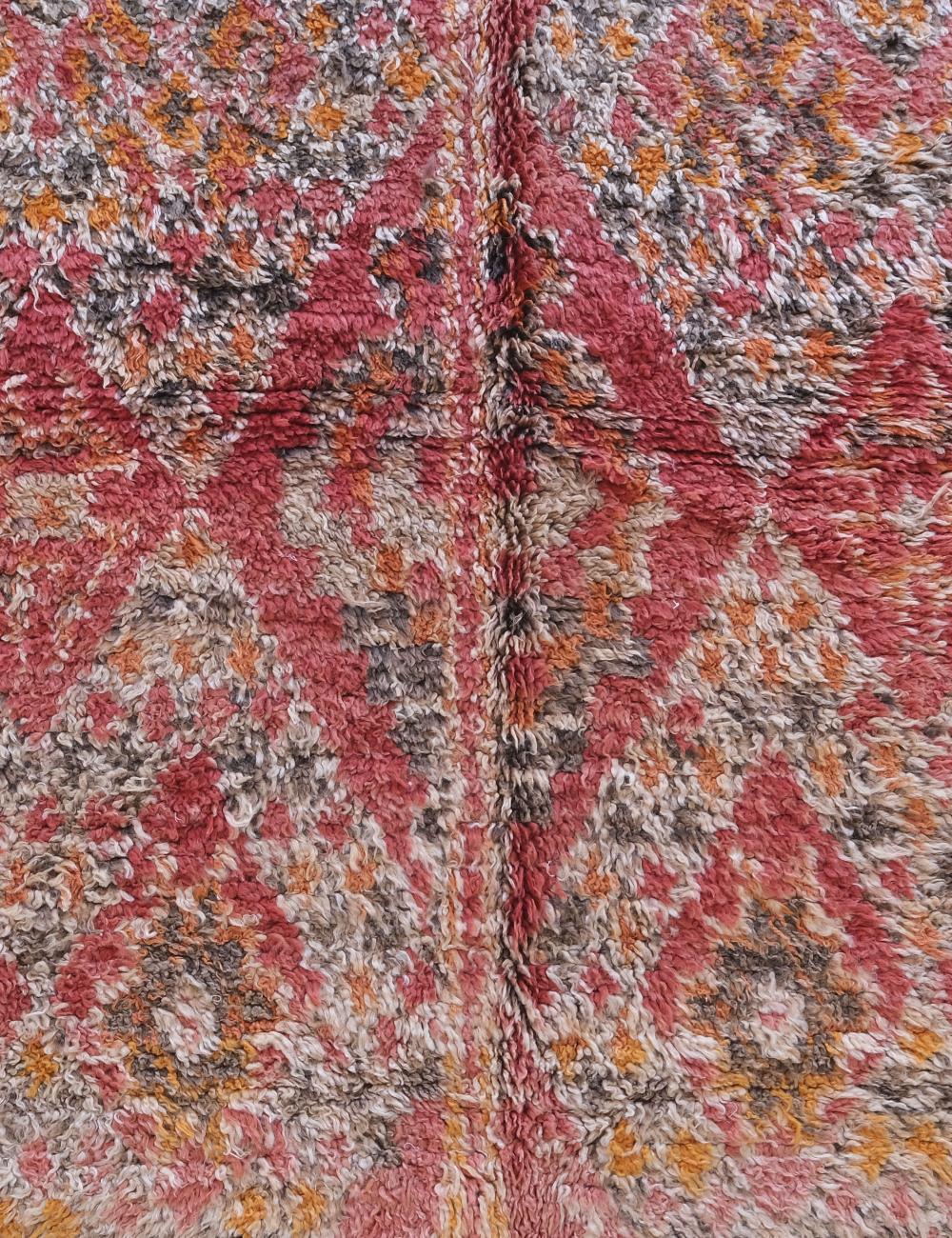 Red Moroccan Collectible Wool Rug 12.1 x 6 ft / 370 x 184 cm - Surcoma