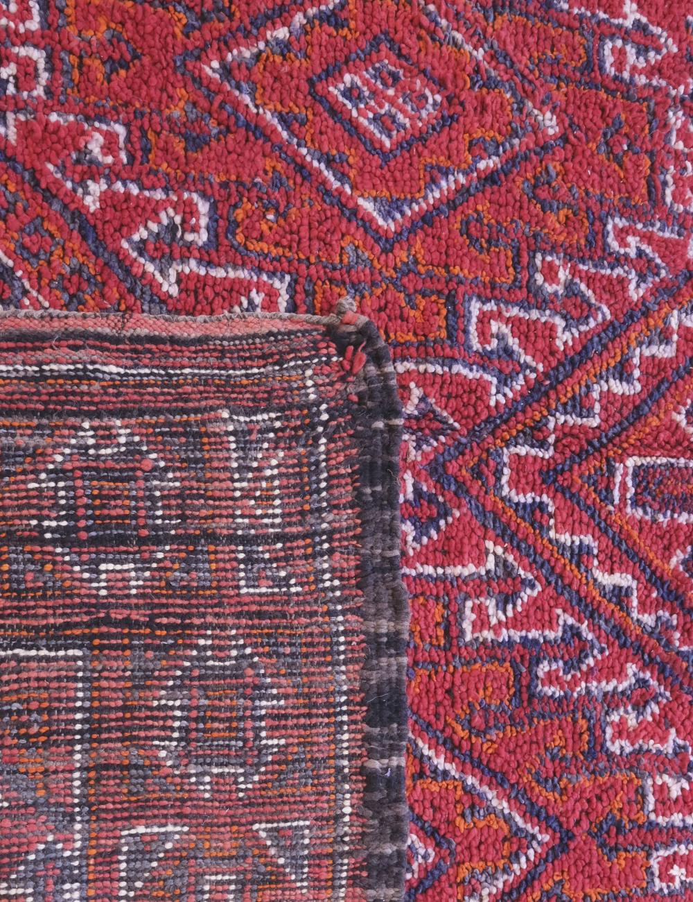 Red Moroccan Rug 10.6 x 5.9 ft / 322 x 180 cm - Surcoma