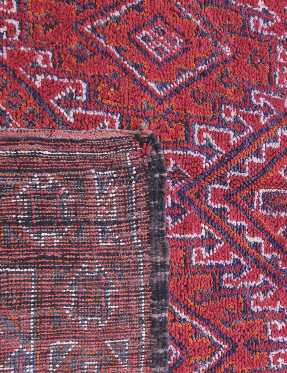 Red Moroccan Rug 10.6 x 5.9 ft / 322 x 180 cm - Surcoma