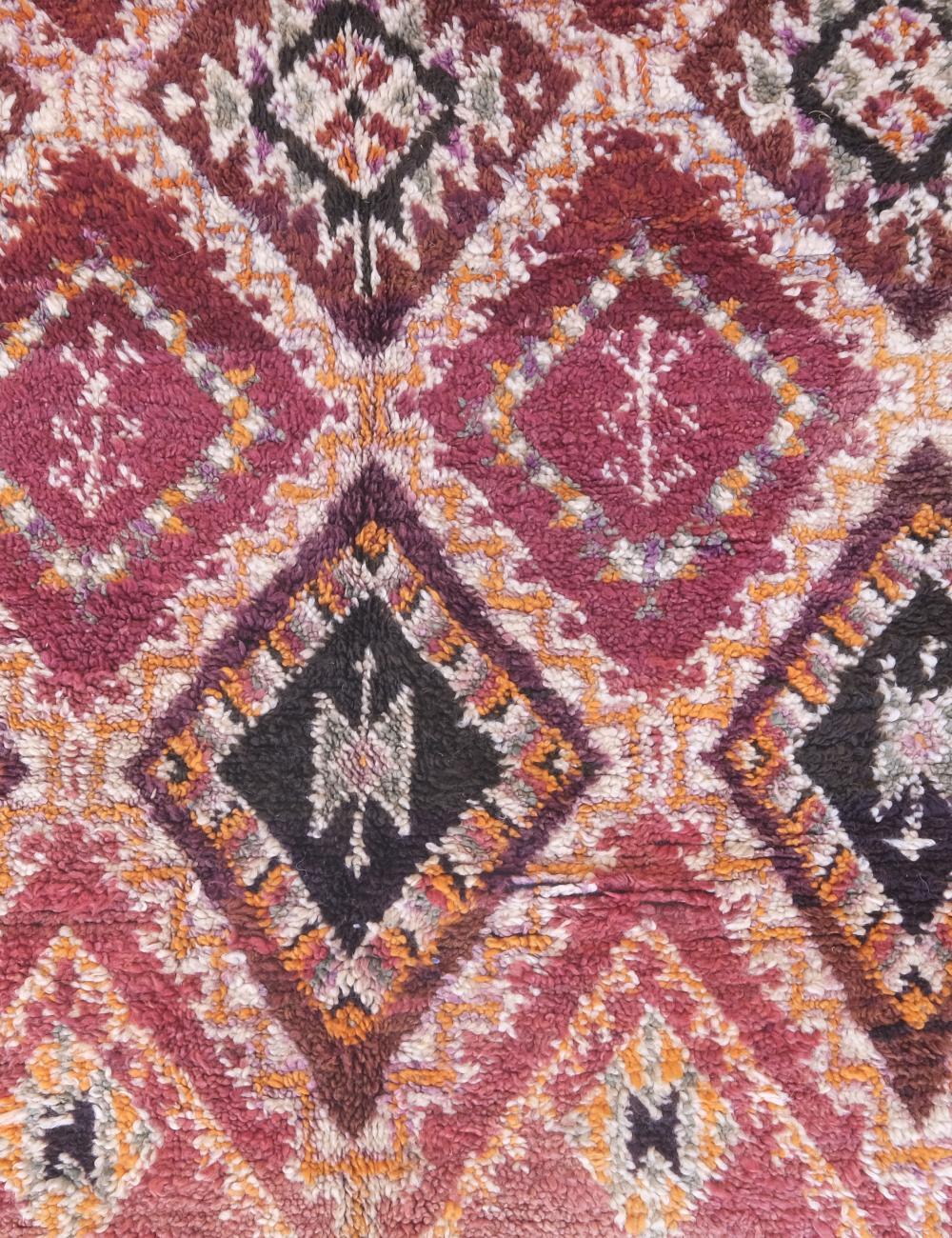 Vintage 1960s Moroccan Berber Rug 13.1 x 6.8 ft / 400 x 210 cm - Surcoma