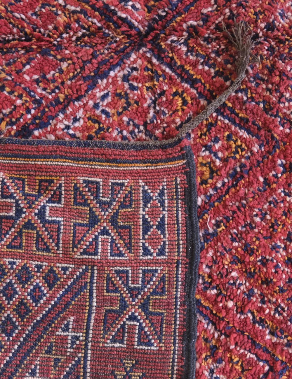 Moroccan Beni MGuild Red Rug 9.4 x 6.5 ft / 286 x 199 cm - Surcoma