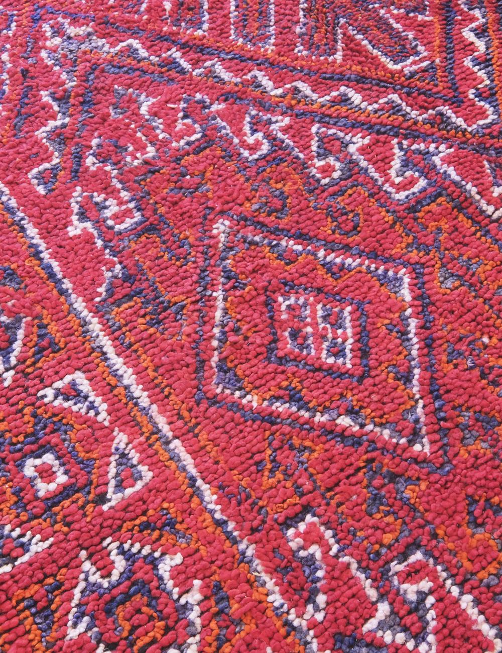 Red Moroccan Rug 10.6 x 5.9 ft / 322 x 180 cm - Surcoma