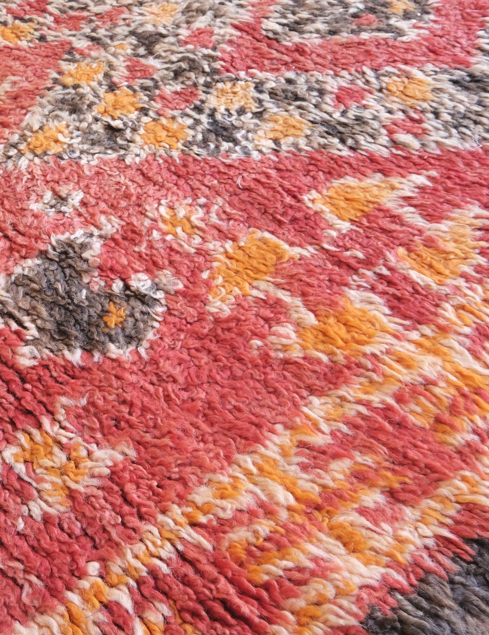 Red Moroccan Collectible Wool Rug 12.1 x 6 ft / 370 x 184 cm - Surcoma