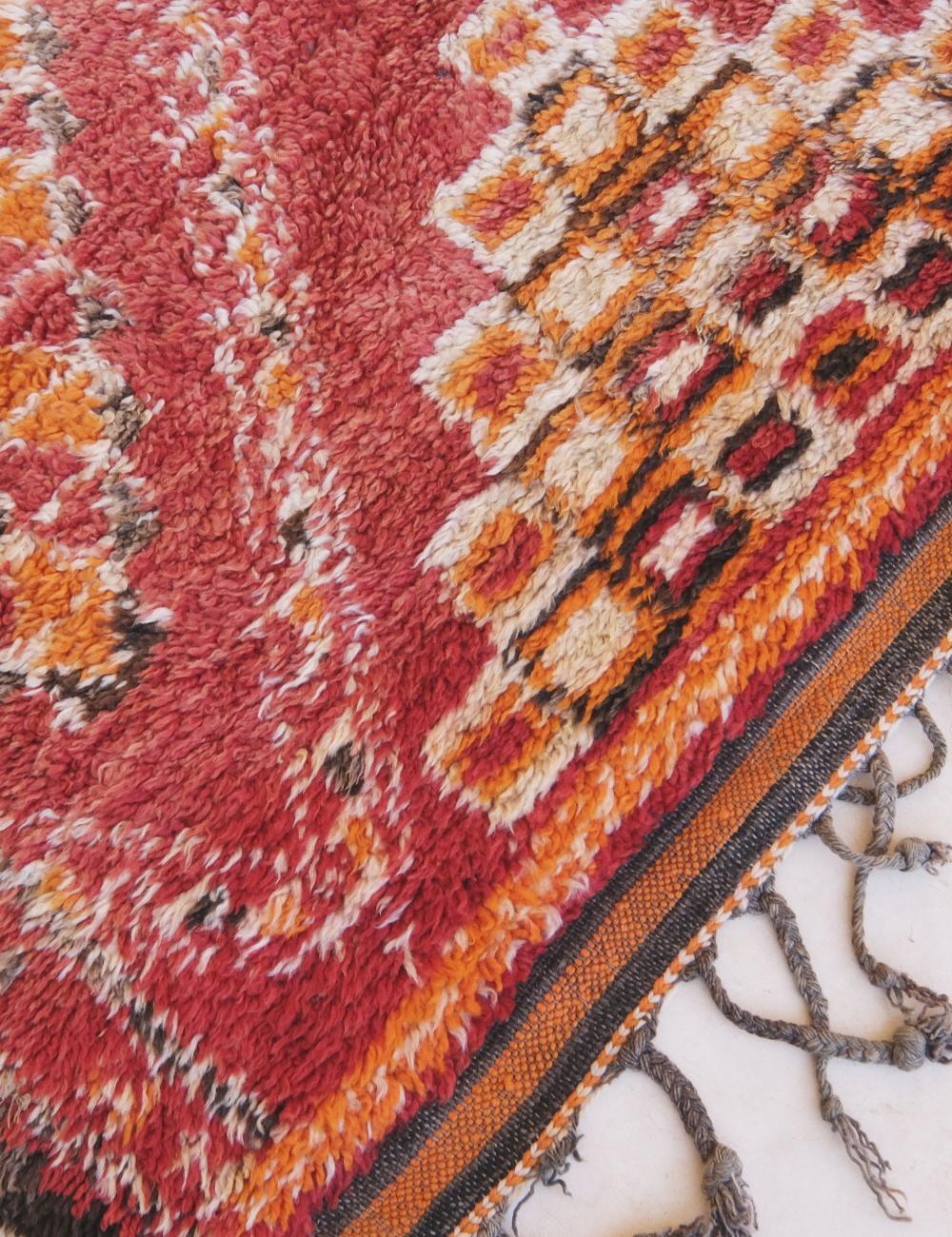 Authentic Vintage Moroccan Rug 12.5 x 6.8 ft / 382 x 209 cm - Surcoma