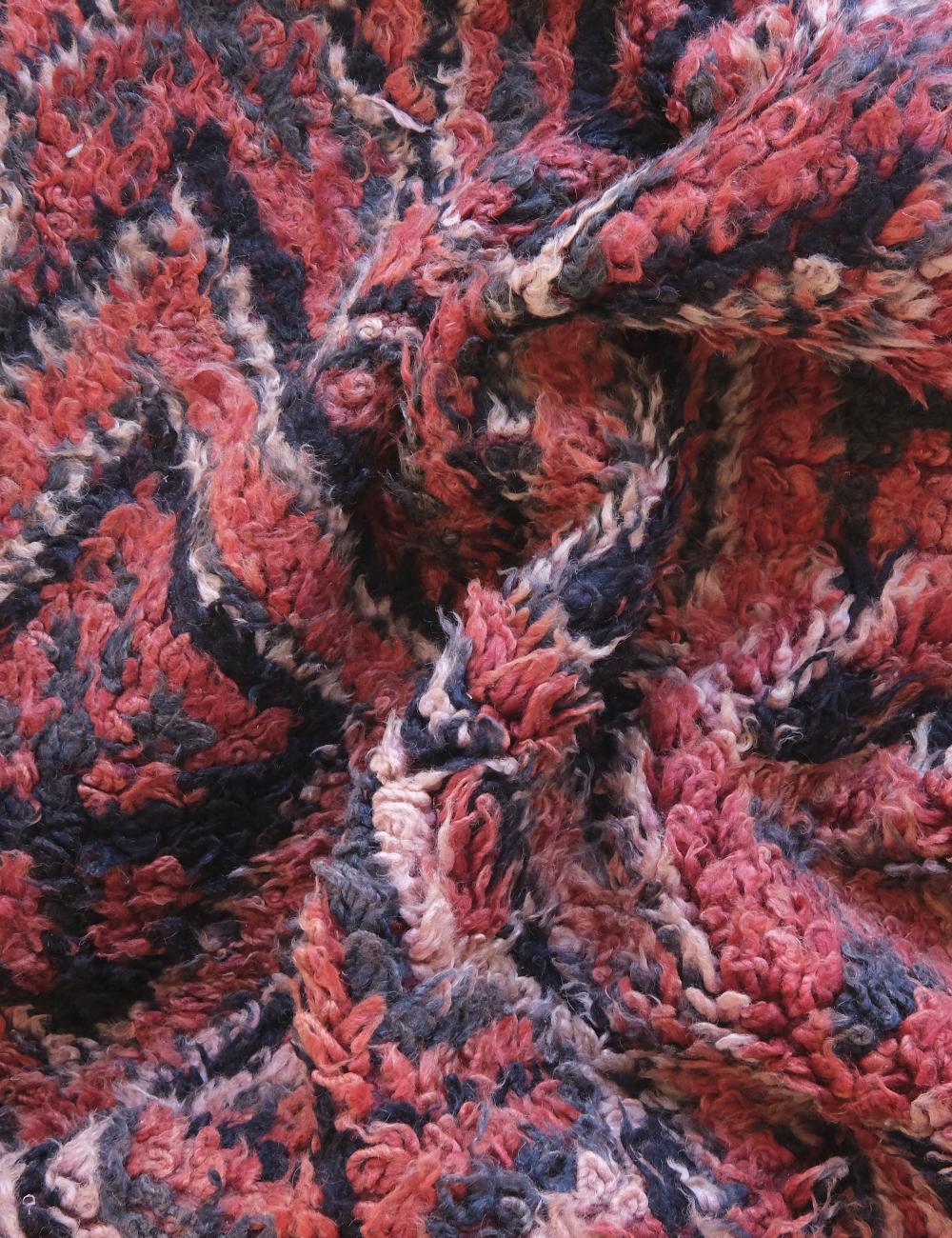 Faded Red Moroccan Wool Rug 10.9 x 6.8 ft / 332 x 210 cm - Surcoma