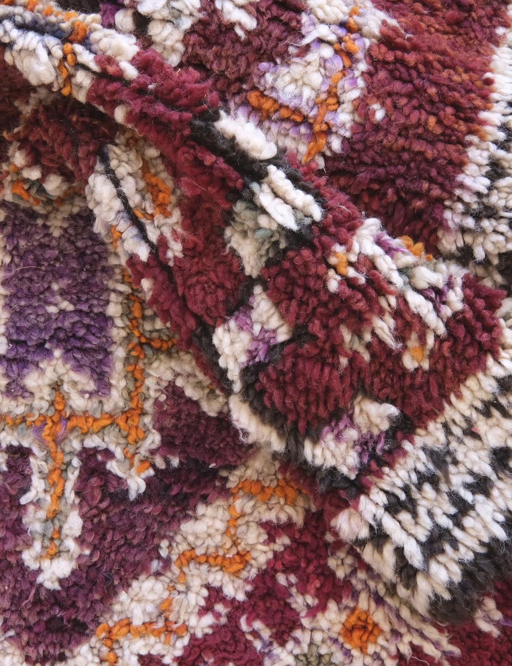 Vintage 1960s Moroccan Berber Rug 13.1 x 6.8 ft / 400 x 210 cm - Surcoma