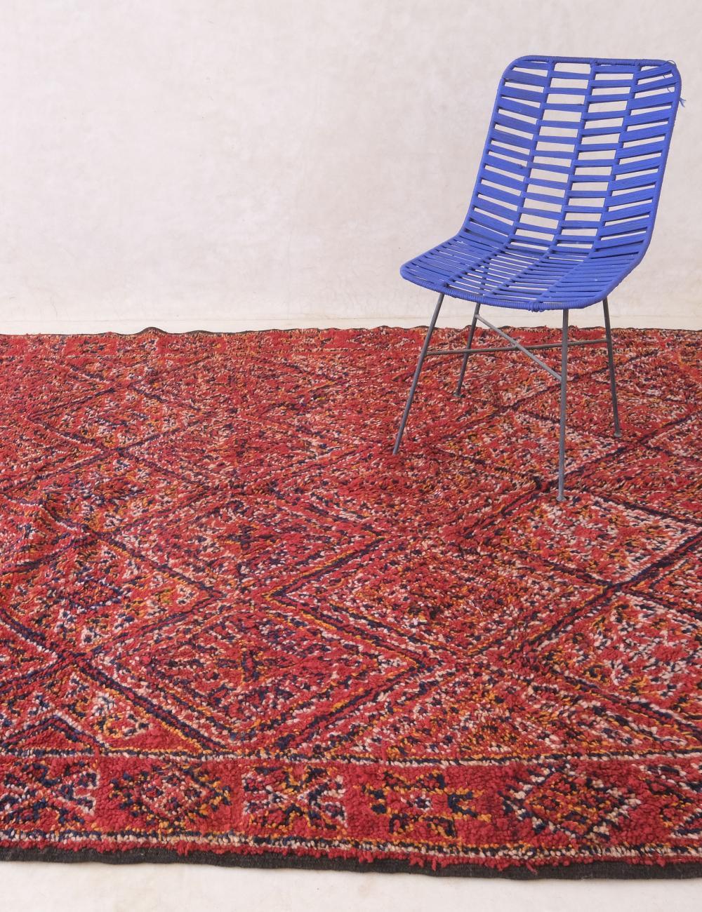 Moroccan Beni MGuild Red Rug 9.4 x 6.5 ft / 286 x 199 cm - Surcoma