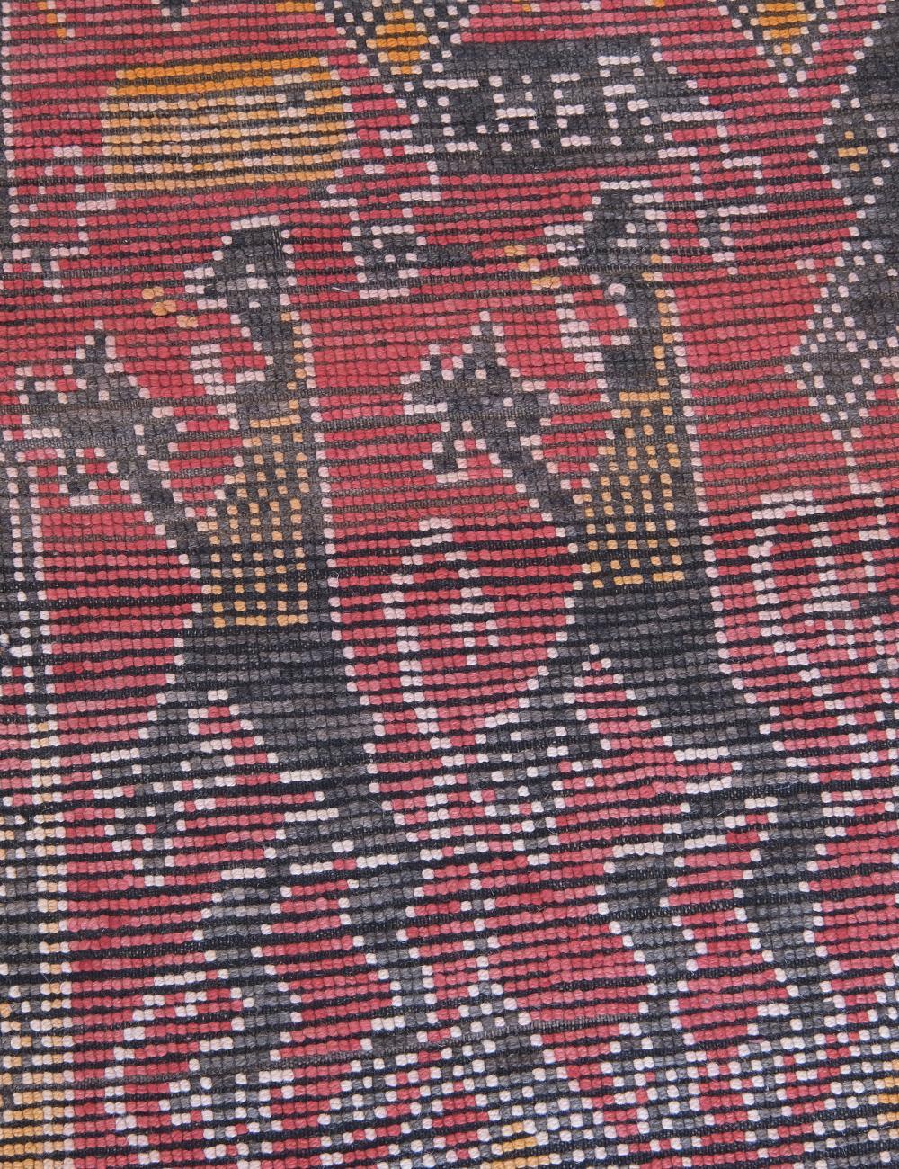 Red Moroccan Collectible Wool Rug 12.1 x 6 ft / 370 x 184 cm - Surcoma