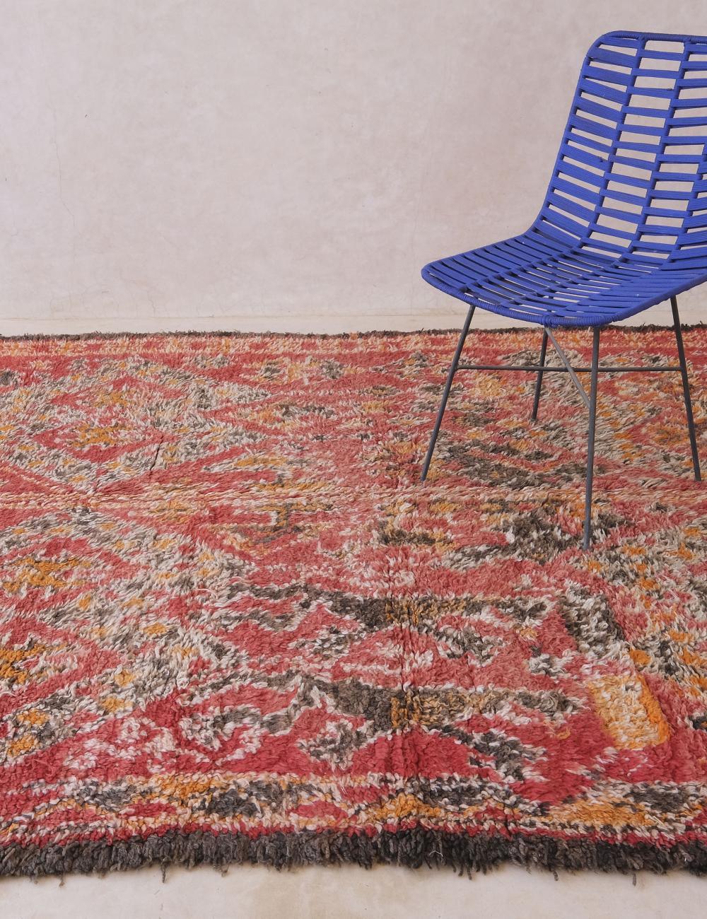 Red Moroccan Collectible Wool Rug 12.1 x 6 ft / 370 x 184 cm - Surcoma