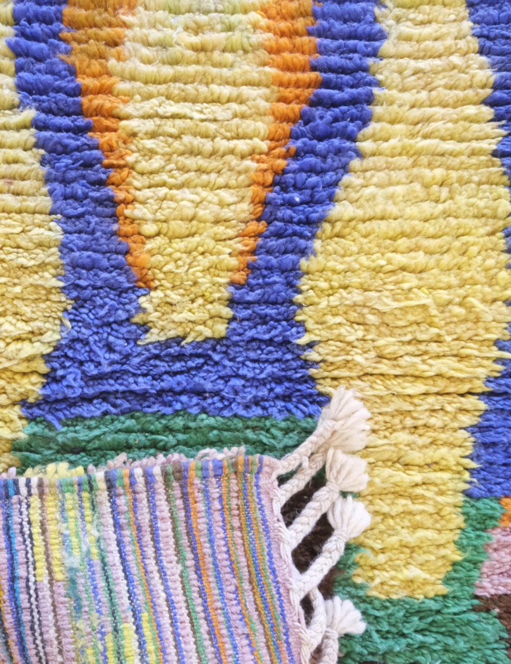 Moroccan Colorful Wool Runner Rug 14.9 x 2.5 ft / 453 x 79 cm