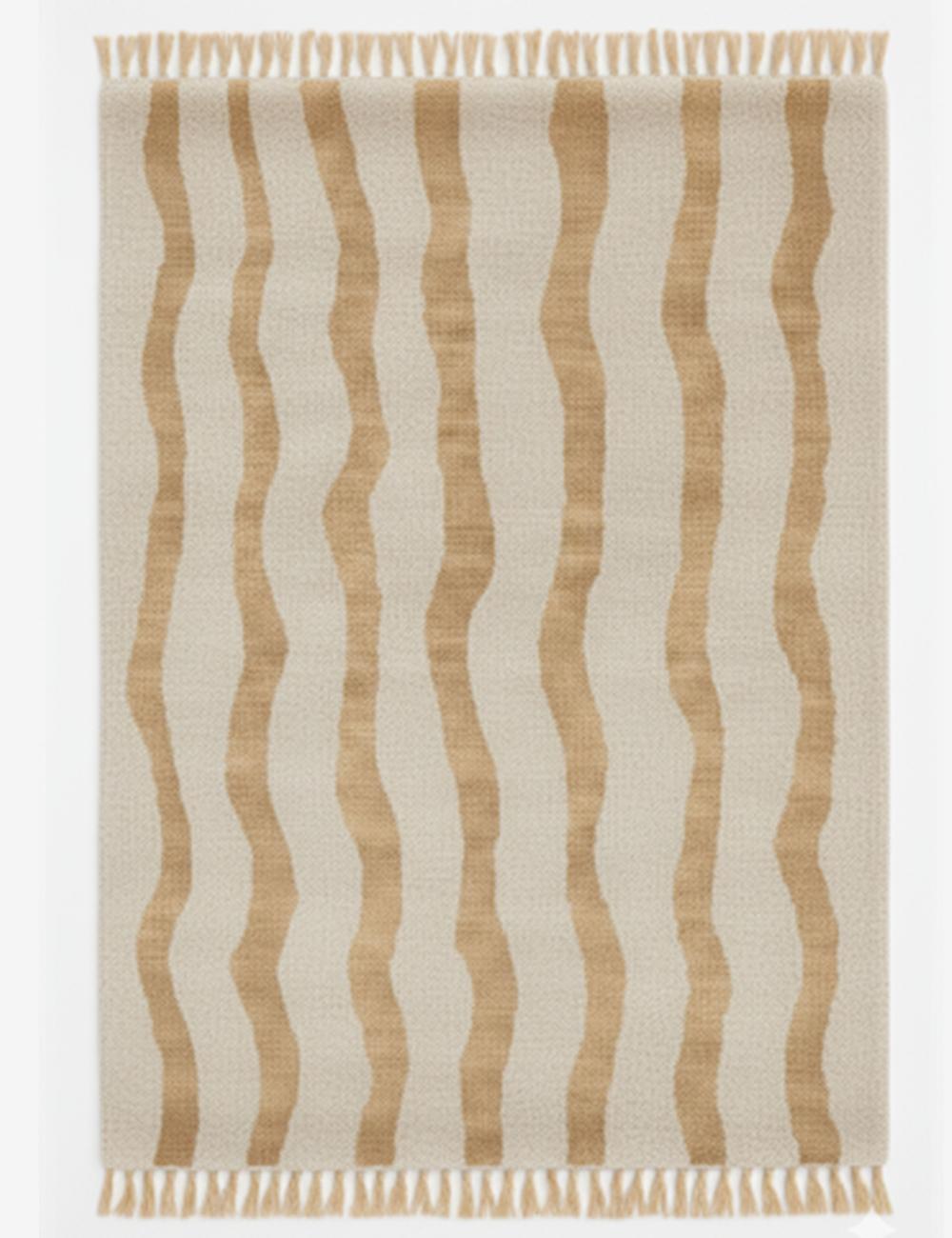 Custom Wavy Striped Moroccan Rug - forma 67