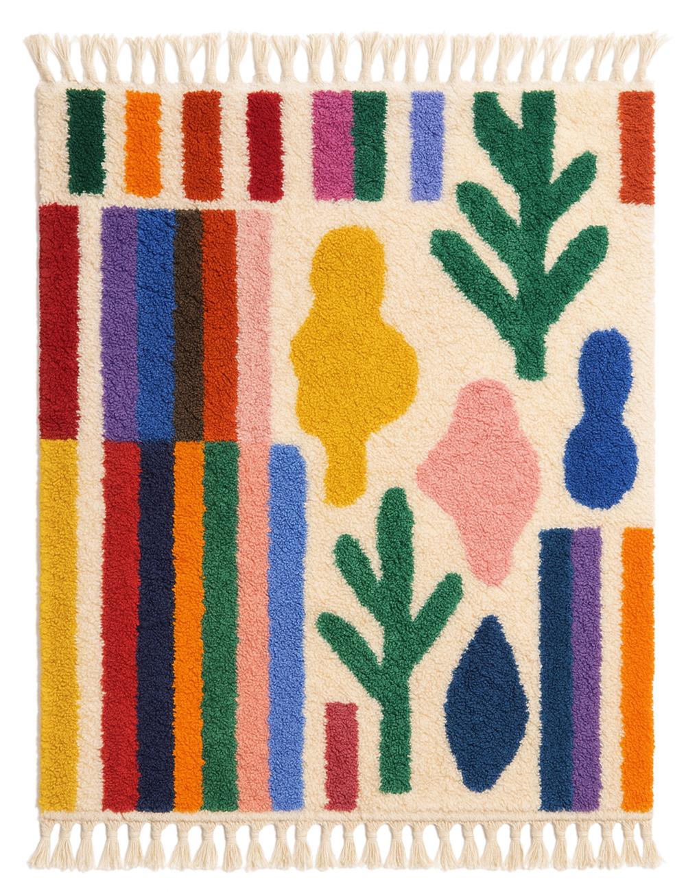 Custom Moroccan Wool Rug - Echoes Of Love 02