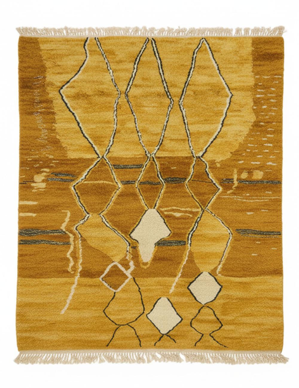 Custom Abstract Beni Mrirt Moroccan Rug - forma 109