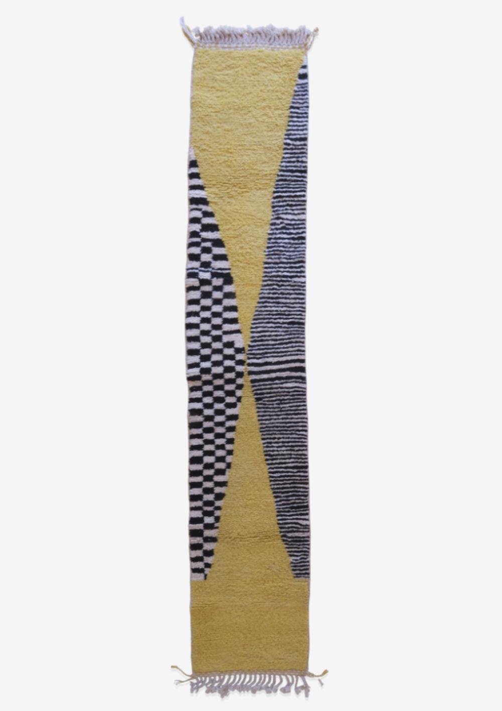 Moroccan Geometric Runner Rug 11.3 x 2.2 ft / 345 x 67 cm