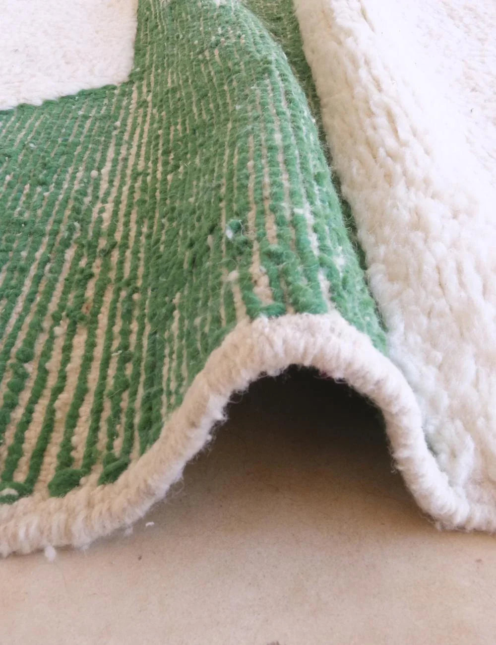 Green Moroccan Rug 9.6 x 8.2 ft / 293 x 251 cm - Surcoma
