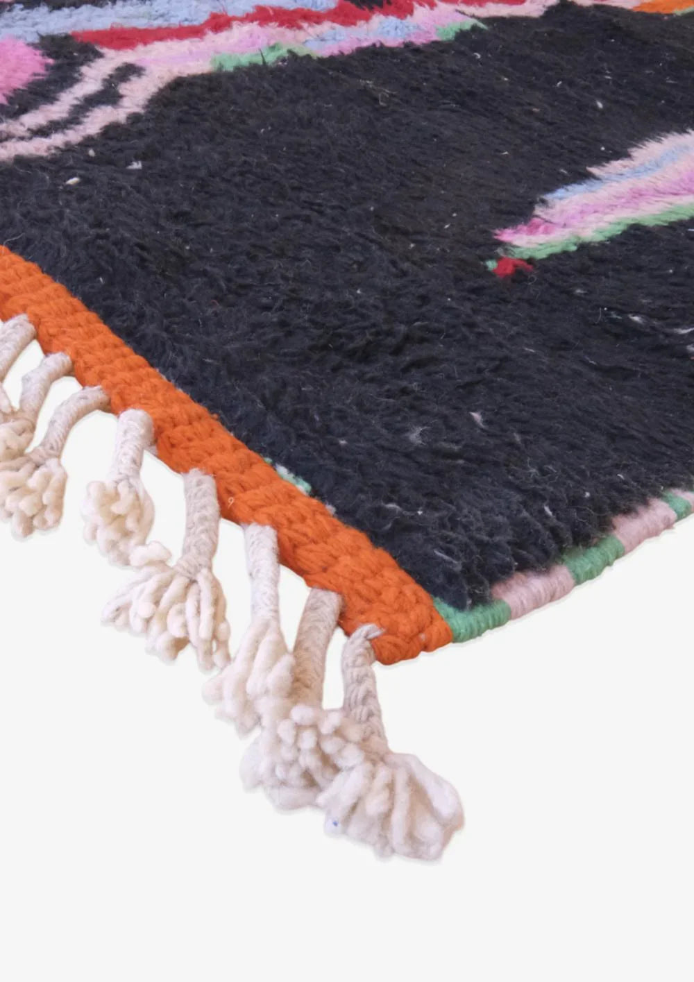 Moroccan Handknotted Colorful Runner Rug 10.9 x 3 ft / 332 x 92 cm - Surcoma