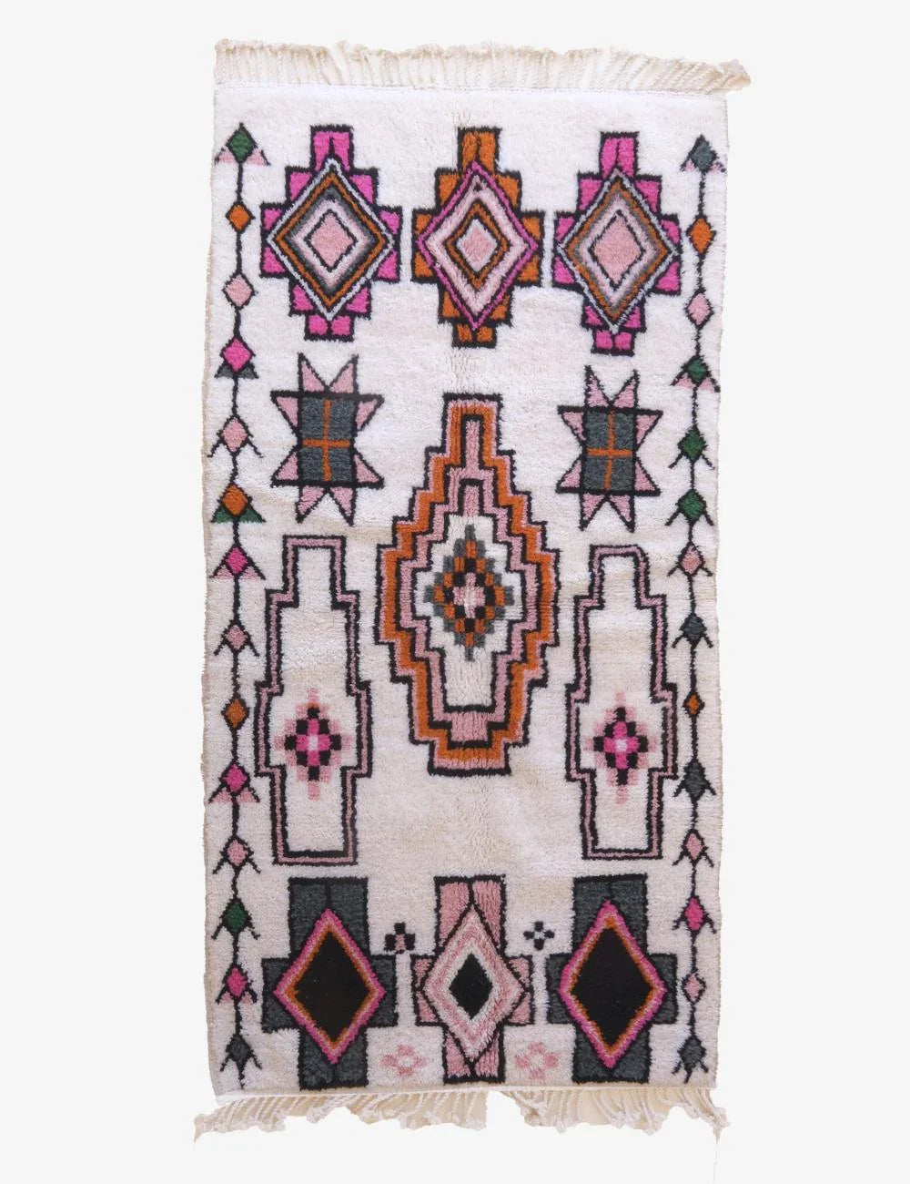 Moroccan Handknotted Wool Rug 7.9 x 4 ft / 242 x 123 cm - Surcoma