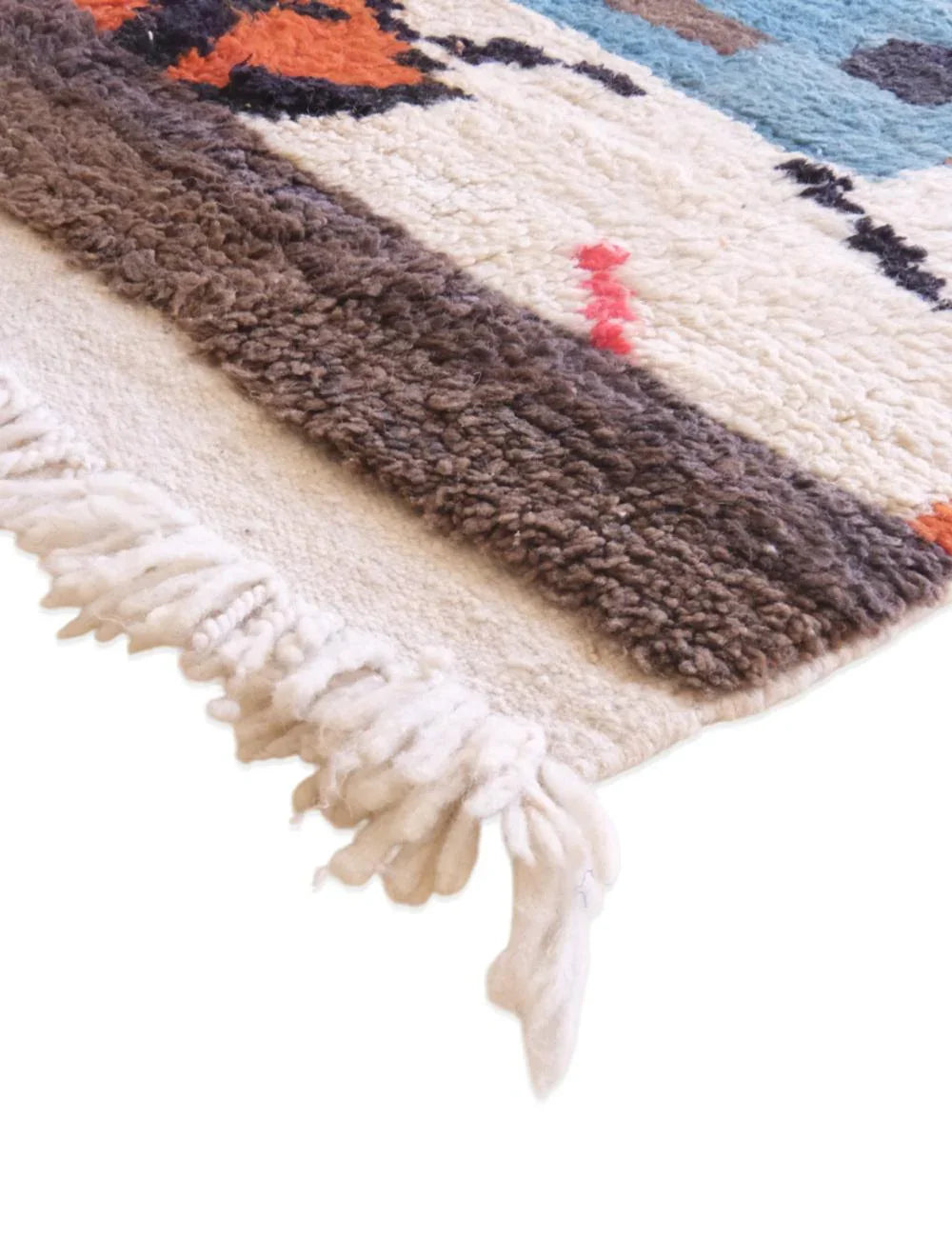 Moroccan Handknotted Wool Rug 6.3 x 4.3 ft / 193 x 131 cm - Surcoma