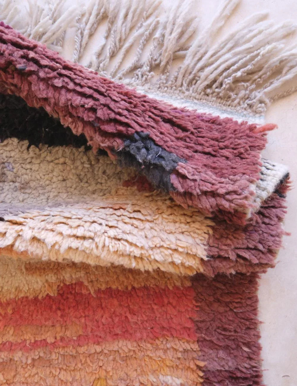 Moroccan Abstract Wool Rug 6.3 x 4.3 ft / 192 x 133 cm - Surcoma