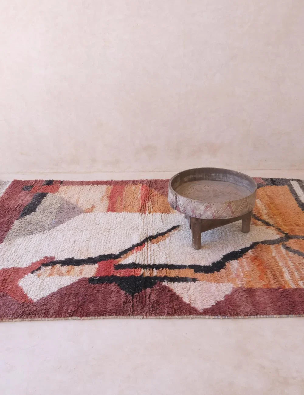 Moroccan Abstract Wool Rug 6.3 x 4.3 ft / 192 x 133 cm - Surcoma