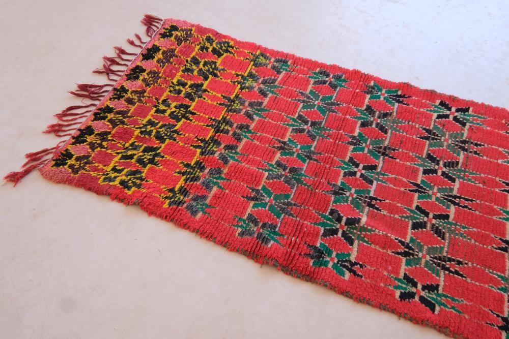 Moroccan Handmade Boujad Runner Rug 9.3 x 2.6 ft / 284 x 82 cm - Surcoma