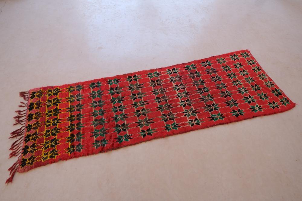 Moroccan Handmade Boujad Runner Rug 9.3 x 2.6 ft / 284 x 82 cm - Surcoma