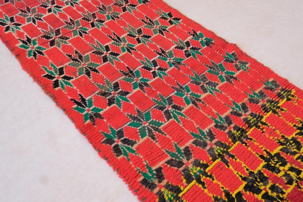 Moroccan Handmade Boujad Runner Rug 9.3 x 2.6 ft / 284 x 82 cm - Surcoma