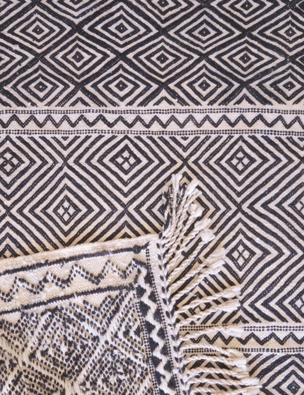 Moroccan Kilim Beni MRirt Rug 5 x 3.81 ft / 153 x 116 cm - Surcoma