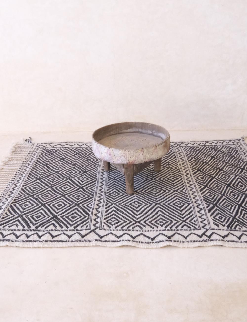 Moroccan Kilim Beni MRirt Rug 5 x 3.81 ft / 153 x 116 cm - Surcoma