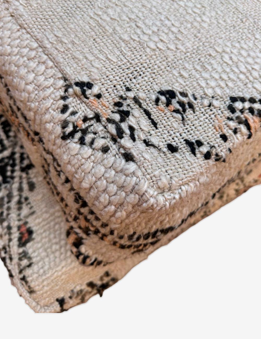 Moroccan Marmoucha Wool Pouf - Surcoma