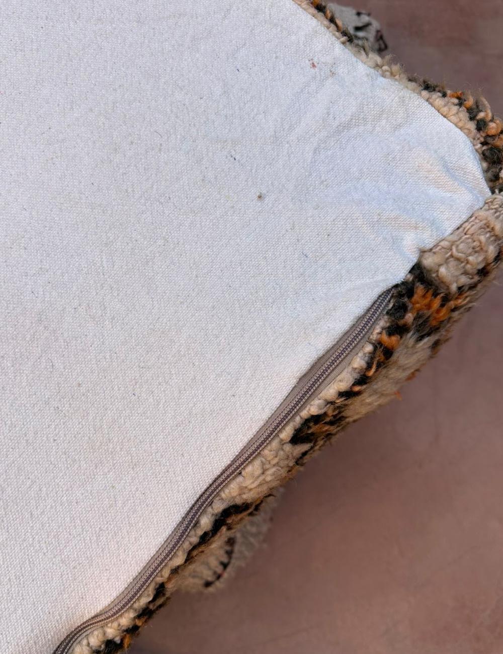Moroccan White Tribal Floor Cushion - Surcoma