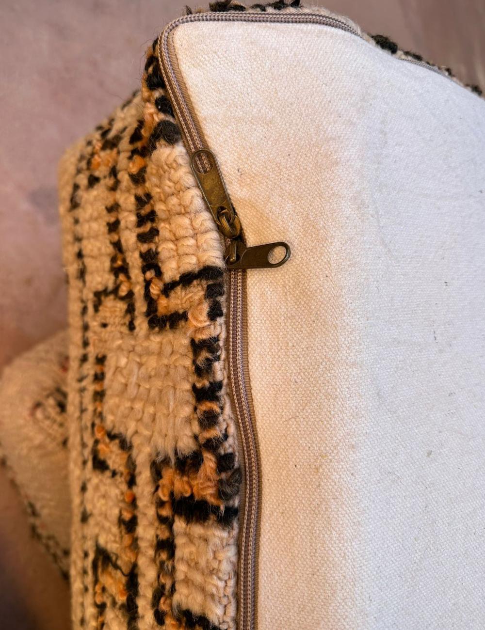 Moroccan White Tribal Floor Cushion - Surcoma
