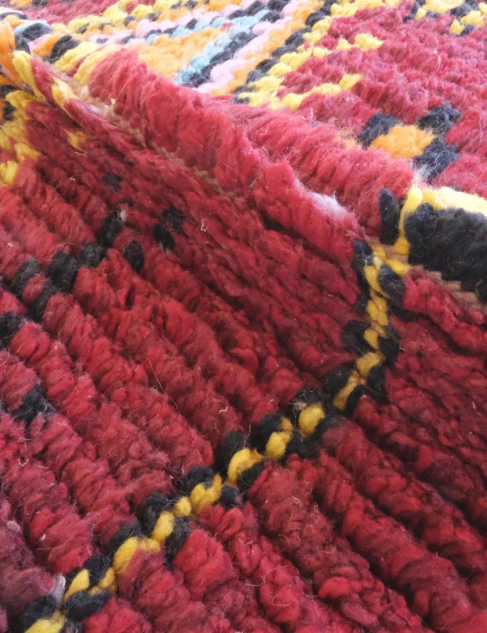 Moroccan Modern Boujad Runner Rug 12.9 x 2.8 ft / 394 x 87 cm - Surcoma