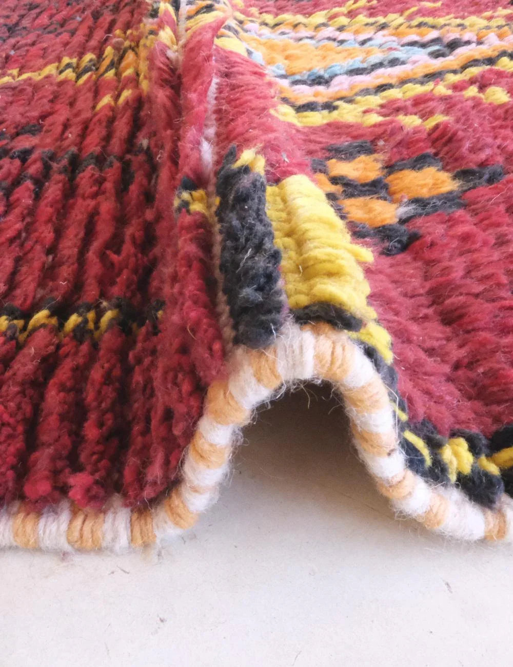 Moroccan Modern Boujad Runner Rug 12.9 x 2.8 ft / 394 x 87 cm - Surcoma