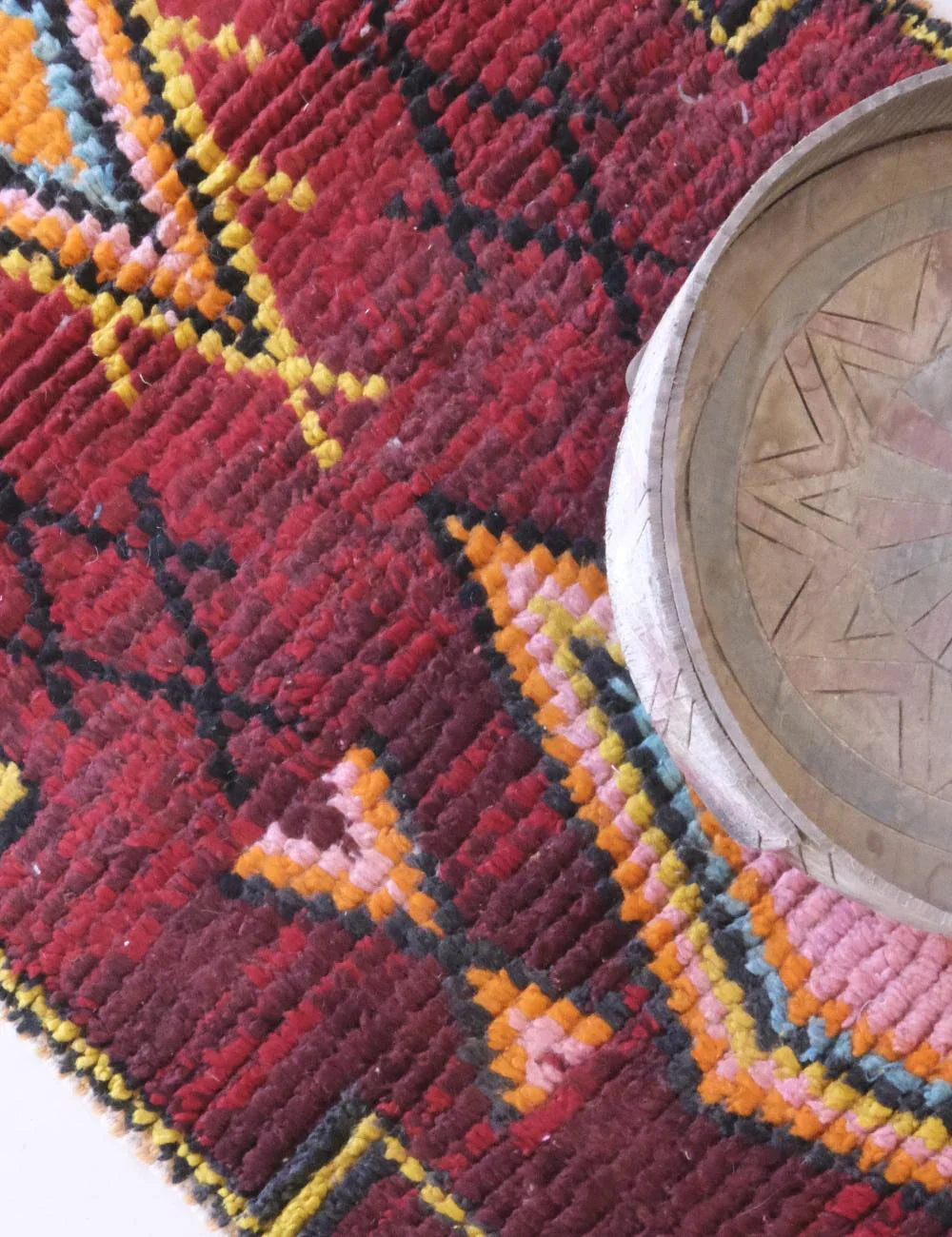 Moroccan Modern Boujad Runner Rug 12.9 x 2.8 ft / 394 x 87 cm - Surcoma