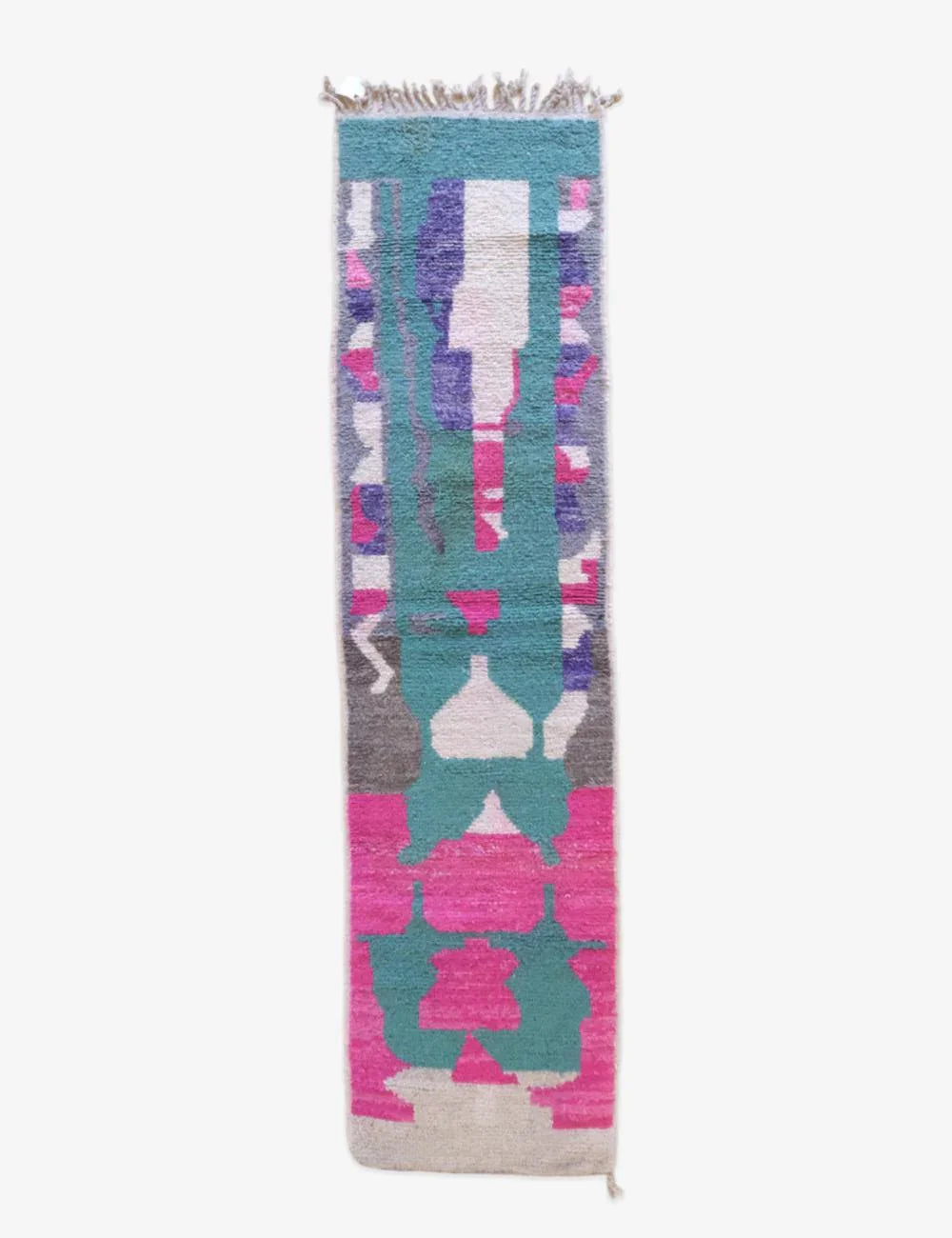 Modern Boujad Wool Runner Rug 9.1 x 2.2 ft / 276 x 69 cm - Surcoma