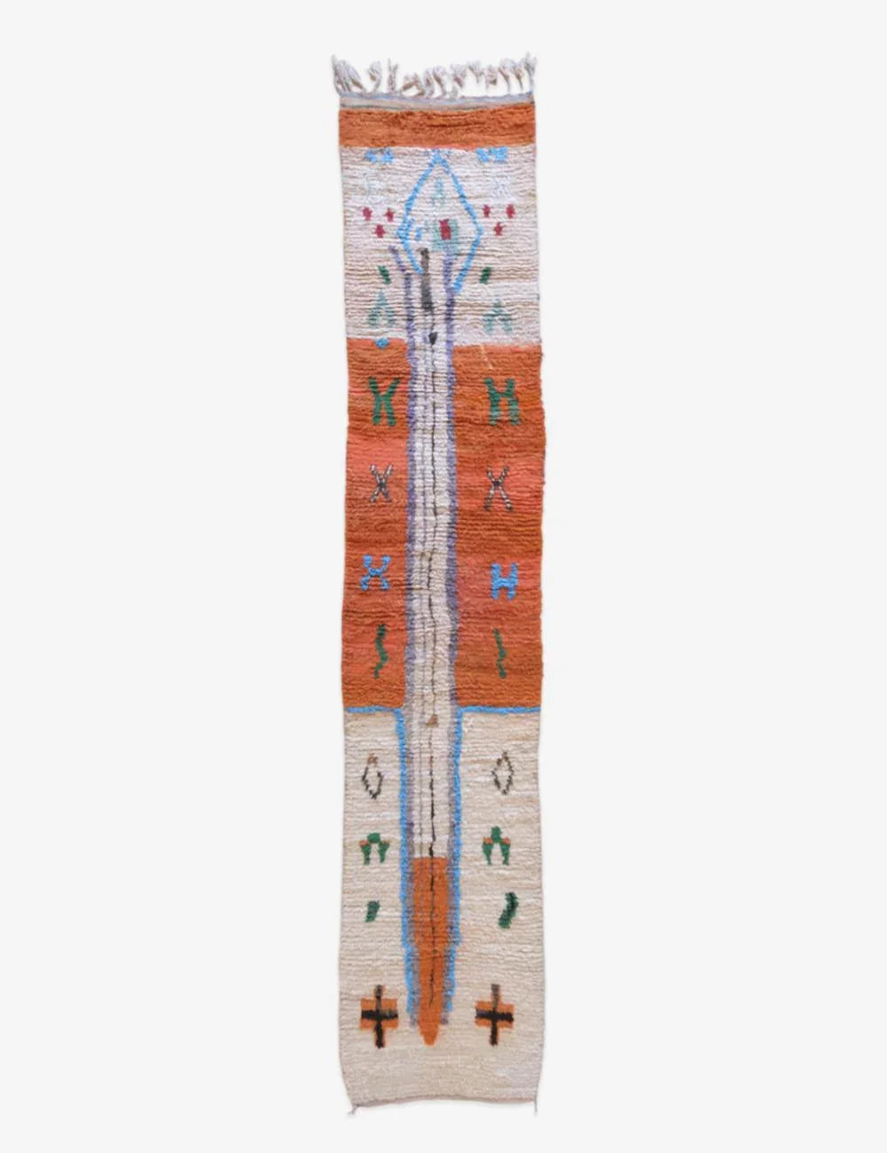 Moroccan Hallway Runner Rug 13.1 x 2.6 ft / 398 x 80 cm - Surcoma